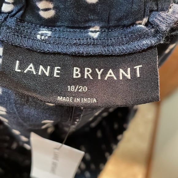 LANE BRYANT NWT Womens Size 18/20 Blue White Printed Tiered Cotton Maxi Skirt - Picture 10 of 12